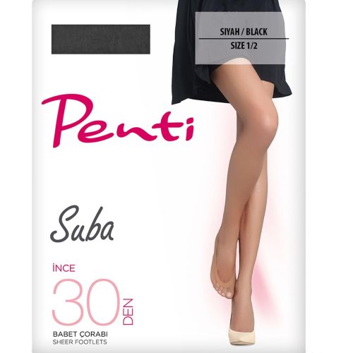Penti терлици, черни, 30 DEN, размер 1/2