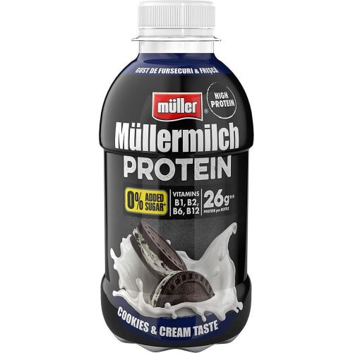 Müller протеиново мляко бисквити и сметана, без добавена захар (400 г)
