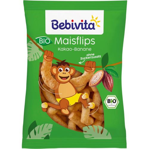 Bebivita био царевични пръчици с какао и банан (30 г)