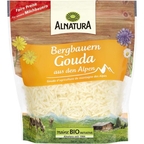 Alnatura био сирене бергбауерн гауда, настъргано (150 г)