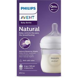 Avent Natural бутилка с биберон 125 мл, 0+ месеца, поток 2 (1 бр.)
