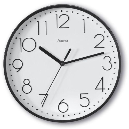 Hama Salina стенен часовник, Ø 22 см, черен (1 бр.)