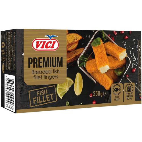 Vici Premium панирано цяло рибно филе (250 г)