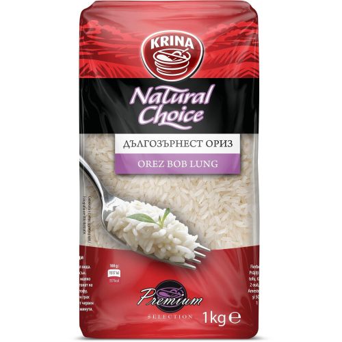 Krina Natural Choice ориз дългозърнест (1 кг)