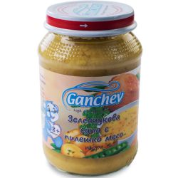 Ганчев пюре от зеленчукова супа с пилешко месо, 8+ месеца (190 г)