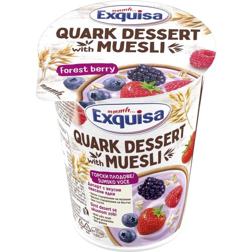 Exquisa плодова извара с овесени ядки, различни вкусове (375 г)