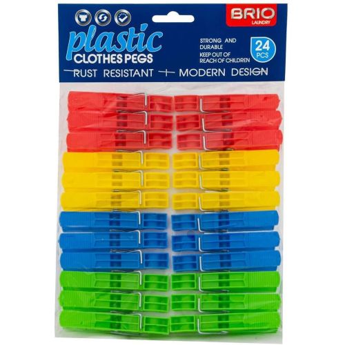 Brio цветни щипки за пране, 8 см, 24 бр. (1 бр.)