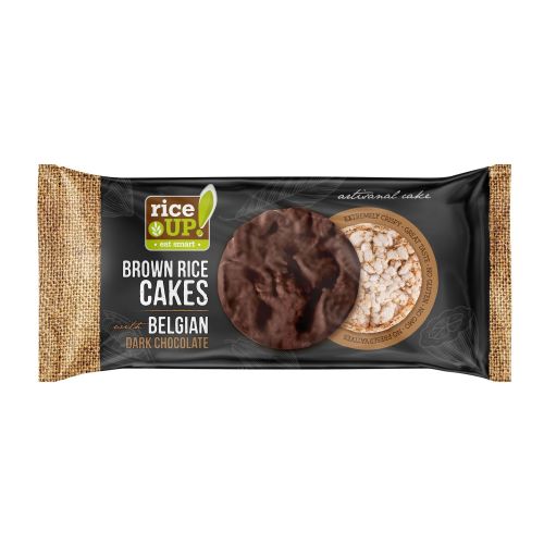 Rice Up оризови бисквити с черен белгийски шоколад (90 г)
