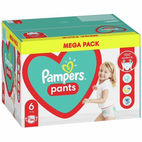 Pampers гащички Extra Large 6, 15+ кг (84 бр.)