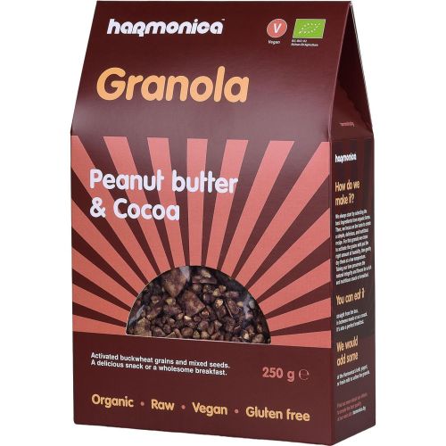 Harmonica био гранола с фъстъчено масло и какао (250 г)