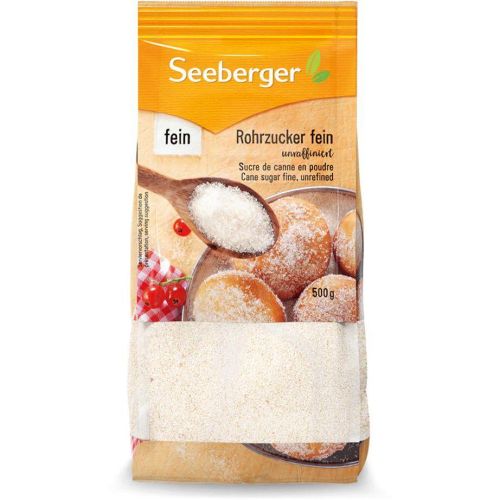 Seeberger фина тръстикова нерафинирана захар (500 г)