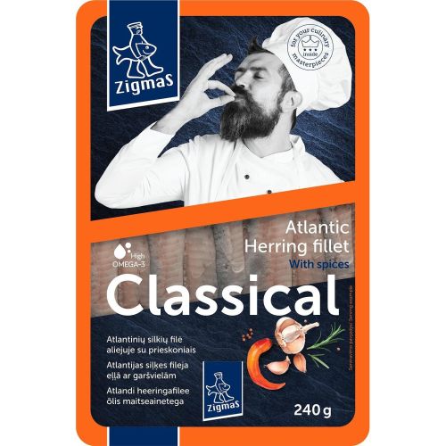 Zigmas филе от херинга в растително масло с подправки (240 г)