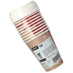 Papstar картонени чаши с капак 300 мл (10 бр.)