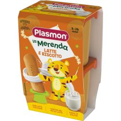 Plasmon млечен десерт с бишкоти, 8+ м, 2 бр. x 120 г (240 г)