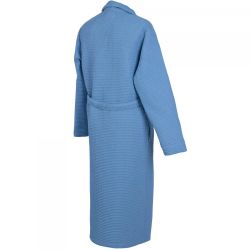 PNG халат за баня вафел с шал яка, светло син, размер S (1 бр.)