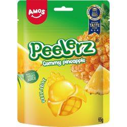 Amos Peelerz Gummy желирани бонбони ананас (65 г)