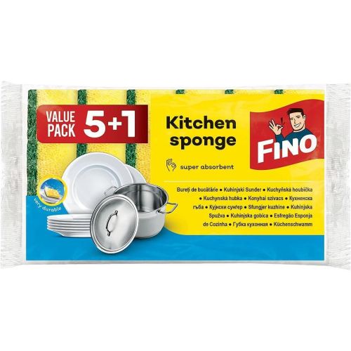 Fino кухненски гъби, 5 бр. + 1 бр. подарък (1 бр.)