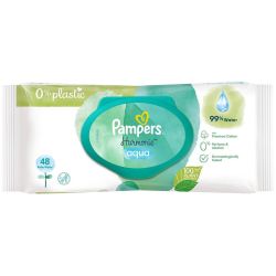 Pampers Aqua Pure мокри кърпички с 0% пластмаса (48 бр.)