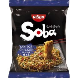 Nissin Soba Yakitori Chicken нудъли с пиле, пакет (110 г)