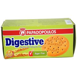 Papadopoulos Digestive пълнозърнести бисквити без захар (250 г)