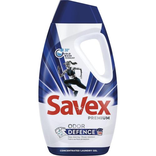 Savex Premium Odor течен перилен препарат, 38 пранета (1.71 л)
