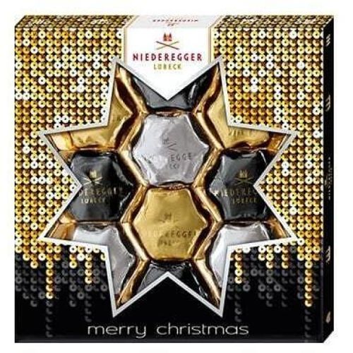Niederegger пралини в коледна звезда с марципанов пълнеж (125 г)