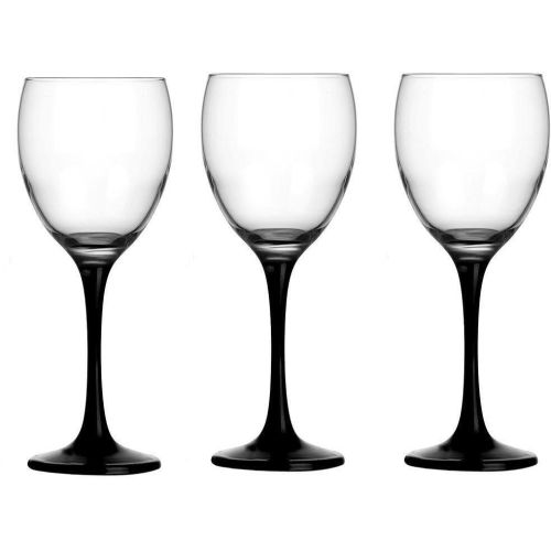 LAV Venue чаши за вино с черно столче, 245 мл (3 бр.)