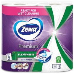Zewa Premium Extra Long двупластова кухненска хартия, 2 бр. х 140 къса (2 бр.)