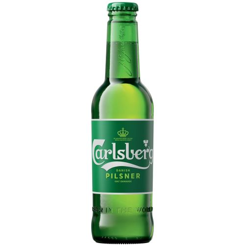 Carlsberg светла бира в бутилка (330 мл)