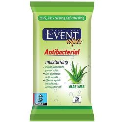 Event антибактериални влажни кърпи с алое вера (15 бр.)