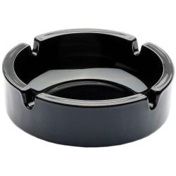 Uniglass безцветен пепелник, черен, 10.5 см (1 бр.)