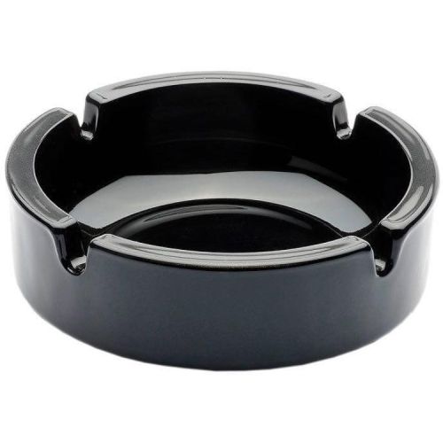 Uniglass безцветен пепелник, черен, 10.5 см (1 бр.)