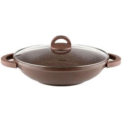 Muhler Mia тиган уок с капак 3.8 л, 32 см х 8.5 см, MR-3285M (1 бр.)