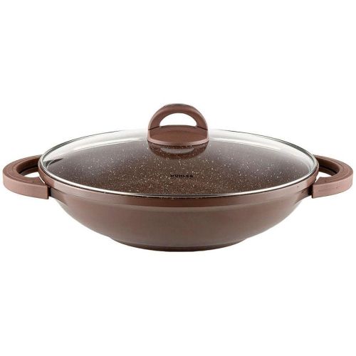 Muhler Mia тиган уок с капак 3.8 л, 32 см х 8.5 см, MR-3285M (1 бр.)