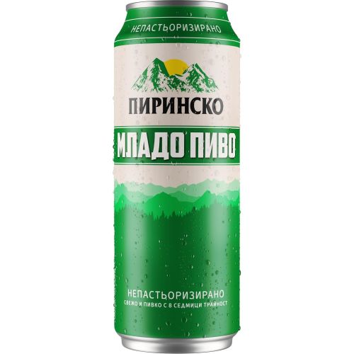 Пиринско Младо пиво бира в кен (500 мл)