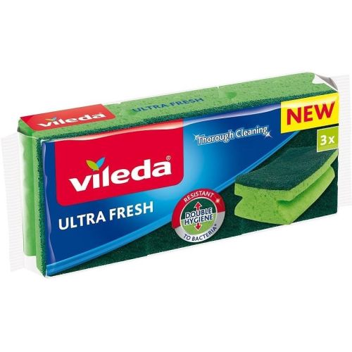 Vileda Ultra Fresh антибактериална кухненска гъба (3 бр.)