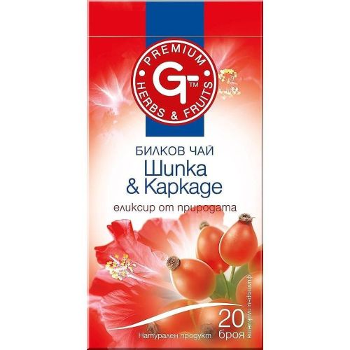 GT Premium чай шипка и каркаде, 20 бр. (40 г)