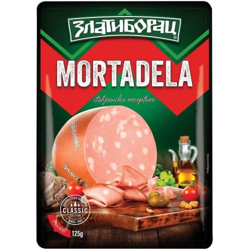 Златиборац мортадела, слайс (125 г)