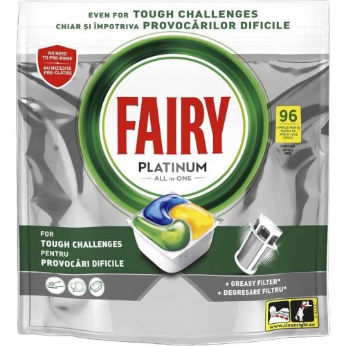 Fairy Platinum All in One таблетки за миялна машина (96 бр.)