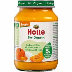 Holle био пюре с тиква и ориз (190 г)