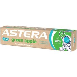 Astera Natural Kids паста за зъби зелена ябълка, 6+ години (50 мл)
