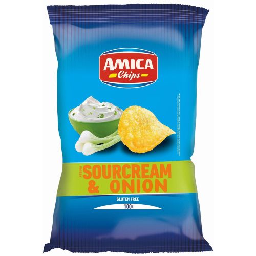 Amica чипс със сметана и лук (100 г)