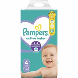 Pampers Active Baby Mega Box пелени Maxi 4, 9 - 14 кг (132 бр.)