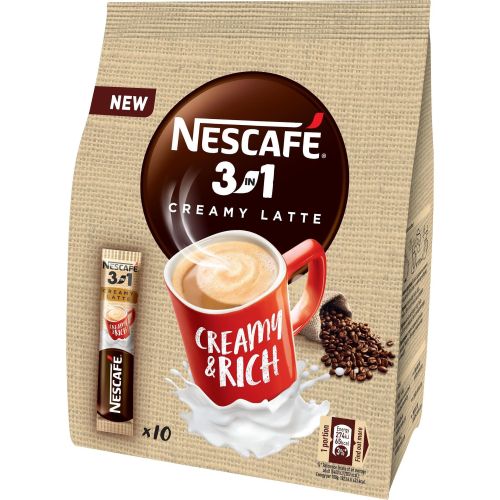 Nescafe 3in1 Creamy Latte разтворимо кафе, 10 бр. х 15 г (150 г)