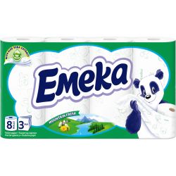 Emeka тоалетна хартия, трипластова, планинска свежест (8 бр.)