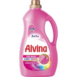 Alvina 2 In 1 Fabric Care течен перилен препарат за цветни тъкани с омекотител, 44 пранета (2.2 л)