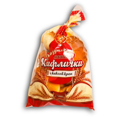 Дени козуначени мини кифлички с какаов крем (200 г)