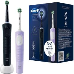 Oral-B Vitality Pro комплект електрическа четка за зъби Black + Lilac (2 бр.)