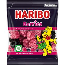 Haribo къпинки и малинки желирани бонбони (100 г)