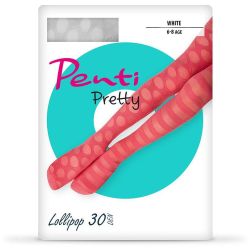 Penti Pretty Lolipop детски чорапогащи, бял, размер 3 (1 бр.)